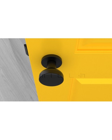 Black MESA Round mobile door knob