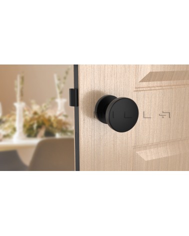 Black MESA Round mobile door knob