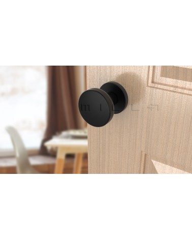 MESA Round Mobile Door Knob in Black