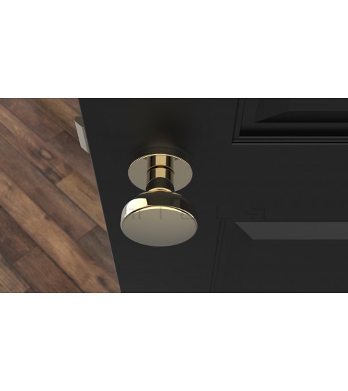 Black MESA Round movable door knob - designer handle