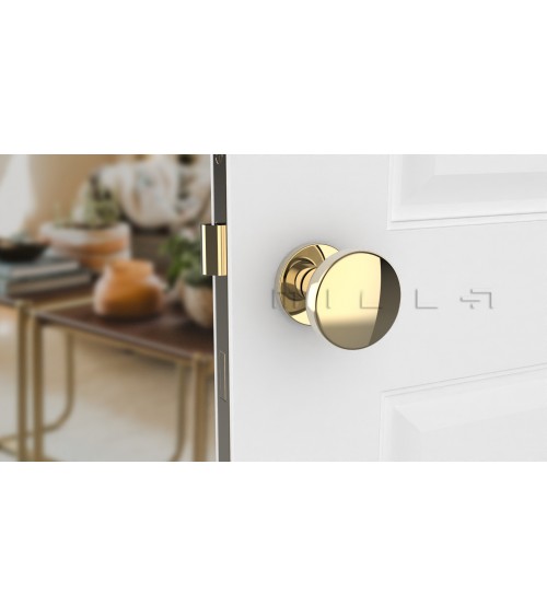 Black MESA Round movable door knob - designer handle