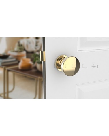 MESA Round Mobile Door Knob in Gold