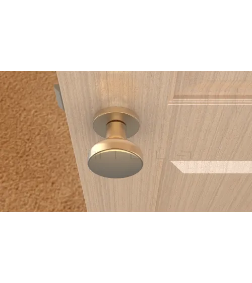 Black MESA Round movable door knob - designer handle