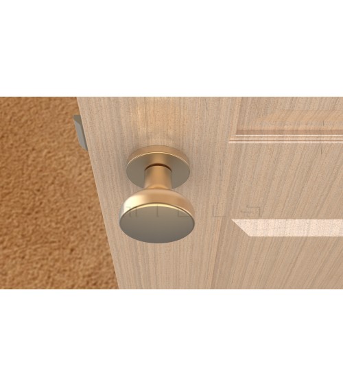 Black MESA Round movable door knob - designer handle