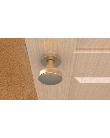 MESA Round Mobile Door Knob in Matt Gold