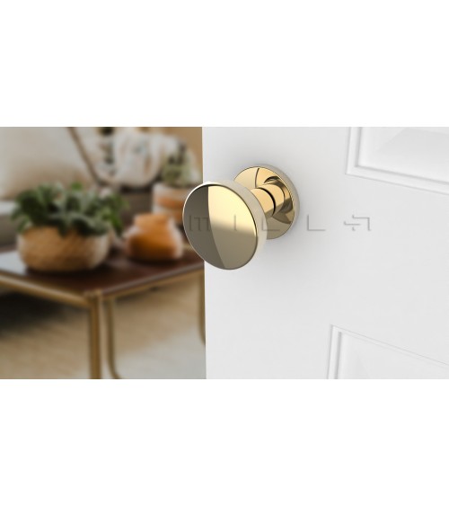 Black MESA Round movable door knob - designer handle