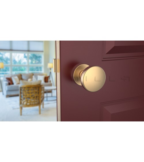 Black MESA Round movable door knob - designer handle