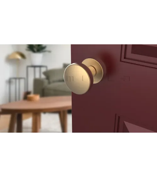 Black MESA Round movable door knob - designer handle