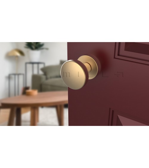 Black MESA Round movable door knob - designer handle