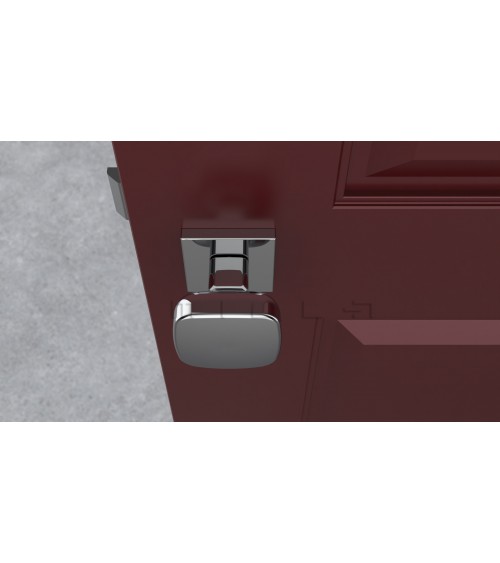 Black KIAMA square door knob - designer handle