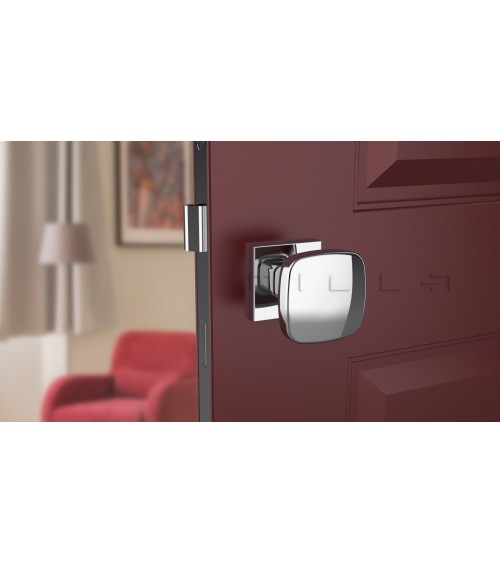 Black KIAMA square door knob - designer handle