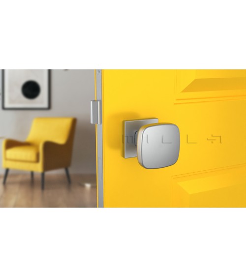 Black KIAMA square door knob - designer handle