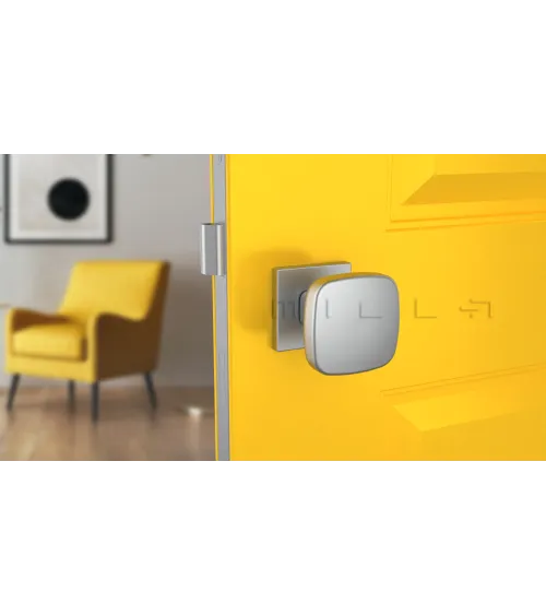 Black KIAMA square door knob - designer handle