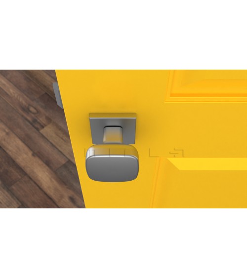 Black KIAMA square door knob - designer handle