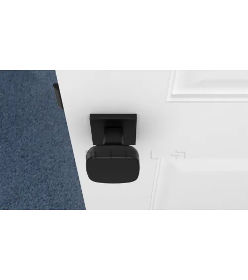 Black KIAMA square door knob - designer handle