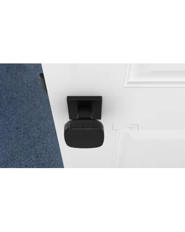 Black KIAMA square door knob - designer handle