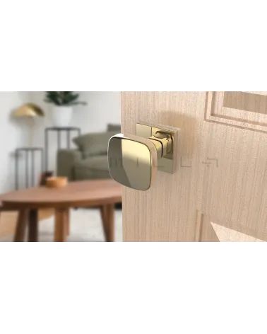 Gold KIAMA Square Door Knob - Design Handle