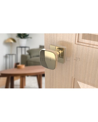 Gold KIAMA Square Door Knob - Design Handle