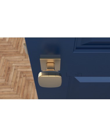 Matt Gold KIAMA Square Door Knob - Design Handle