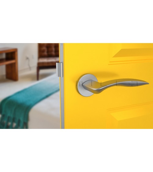 ROBINE satin chrome door handle designer hardware