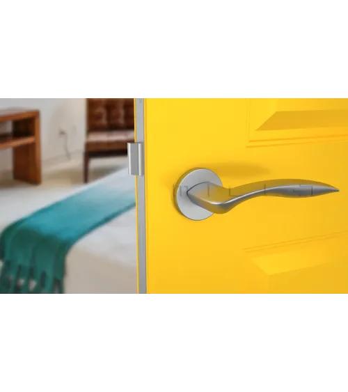 ROBINE satin chrome door handle designer hardware
