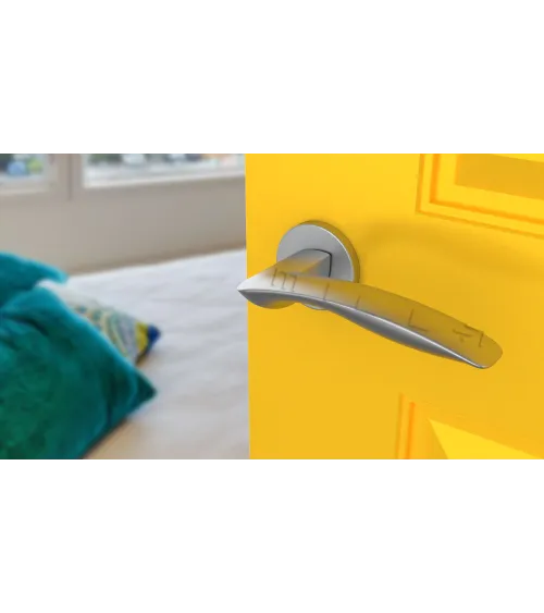 ROBINE satin chrome door handle designer hardware