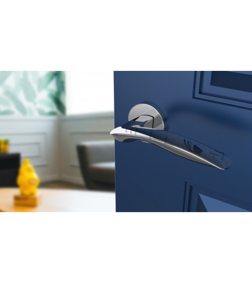 ROBINE polished chrome door handle design hardware