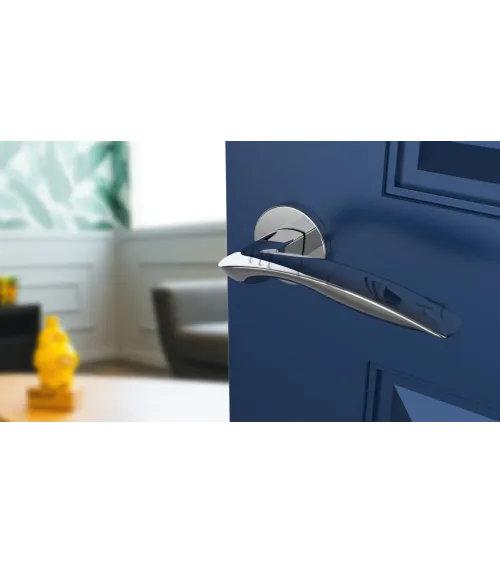 ROBINE polished chrome door handle design hardware