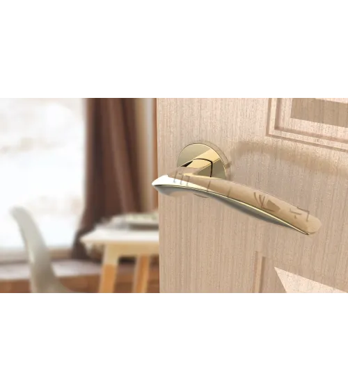 ROBINE polished gold door handle design handle