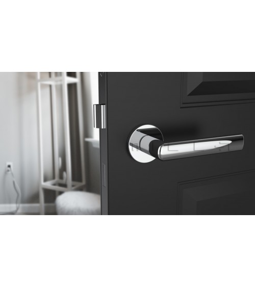Polished chrome door handle SILENA designer ironmongery