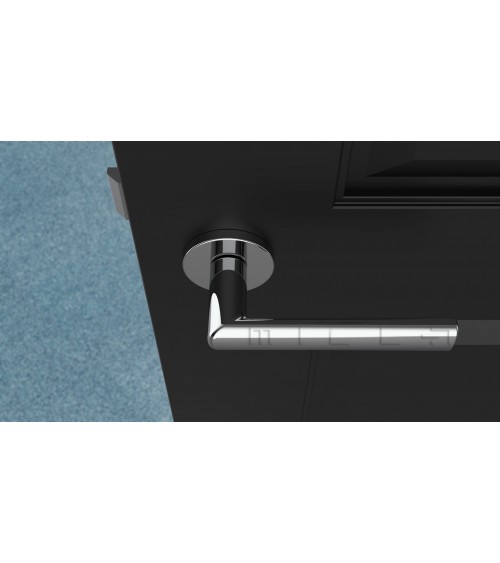 Polished chrome door handle SILENA designer ironmongery