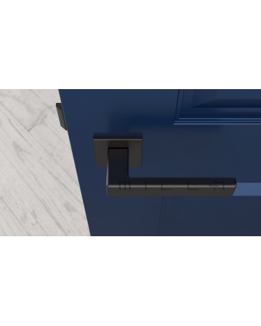 Black pearl TILLIA door handle interior door design top view mounted on a door