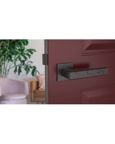 TILLIA door handle interior door design colour 2 front view mounted on a door