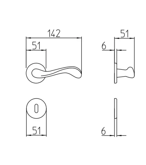 Matt bronze Mandelli Ande door handle design handle
