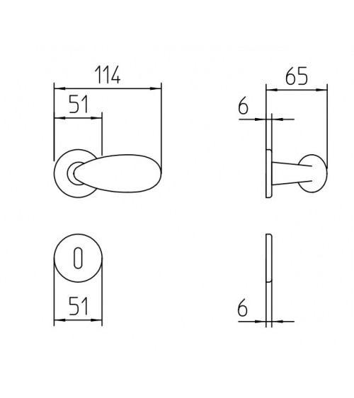 Polished gold door handle Mandelli Led design handle