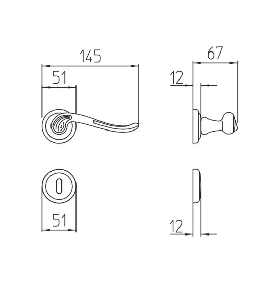 Mandelli Lord designer door handle colour 1