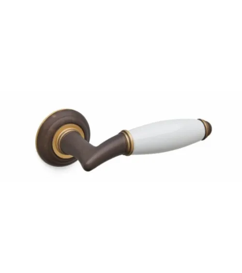 Sculpture bronze door handle Mandelli Melody design handle
