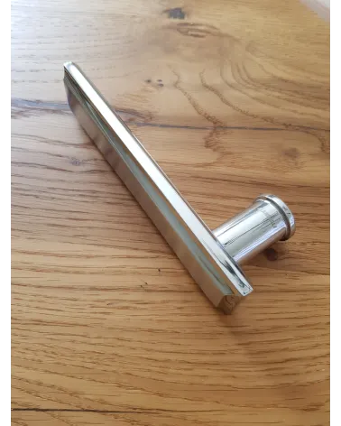 Mandelli Kuki door handle satin chrome designer handle profile view
