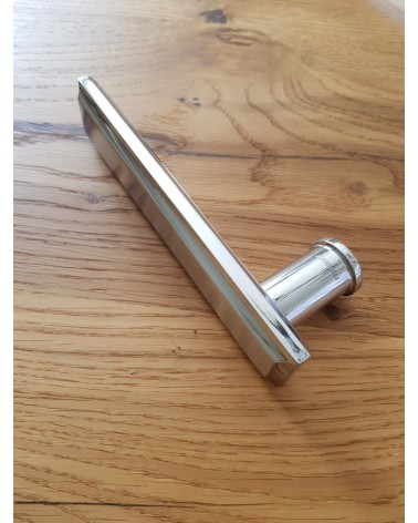 Mandelli Kuki door handle satin chrome designer handle profile view