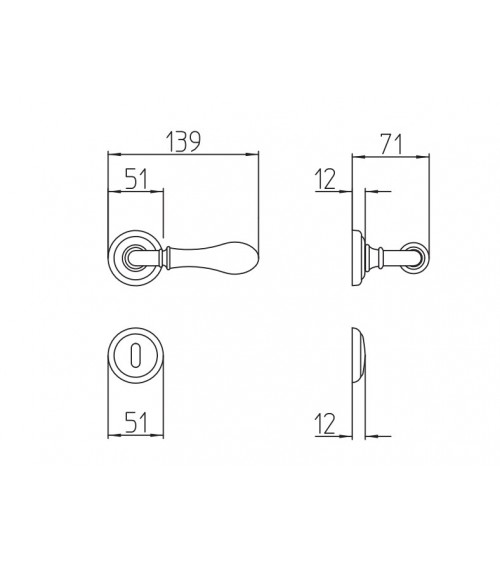 Mandelli Naxos door handle design handle colour 3