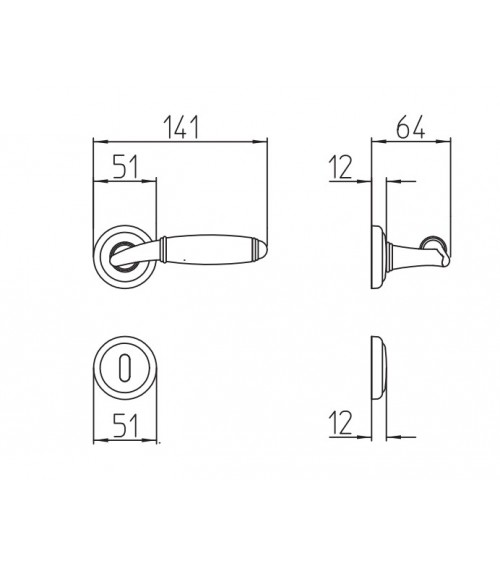 Mandelli Paros door handle designer handle colour 4