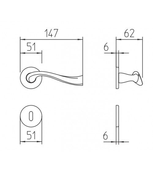 Mandelli River door handle designer handle colour 3