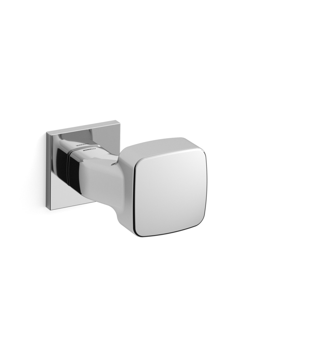 Polished chrome Mandelli Carrè door knob designer handle
