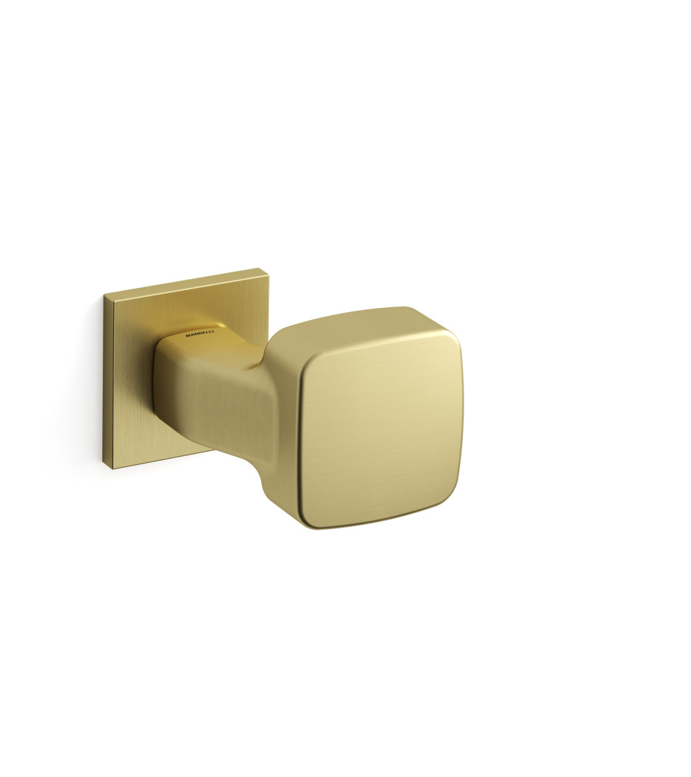 Brushed gold Mandelli Carrè door knob designer handle