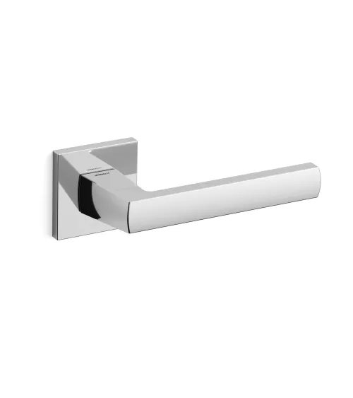 Polished chrome door handle Mandelli Fan designer handle