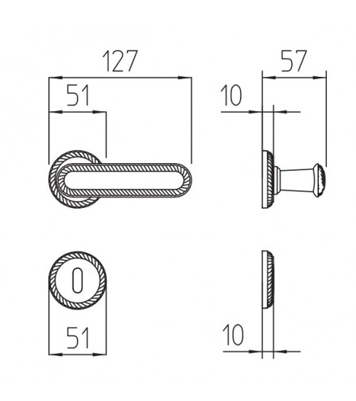 Mandelli Coco designer door handle colour 3