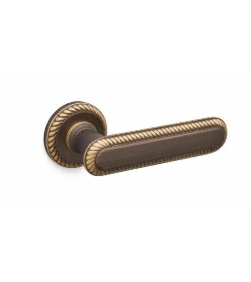 Sculptured bronze door handle Mandelli Coco designer handle