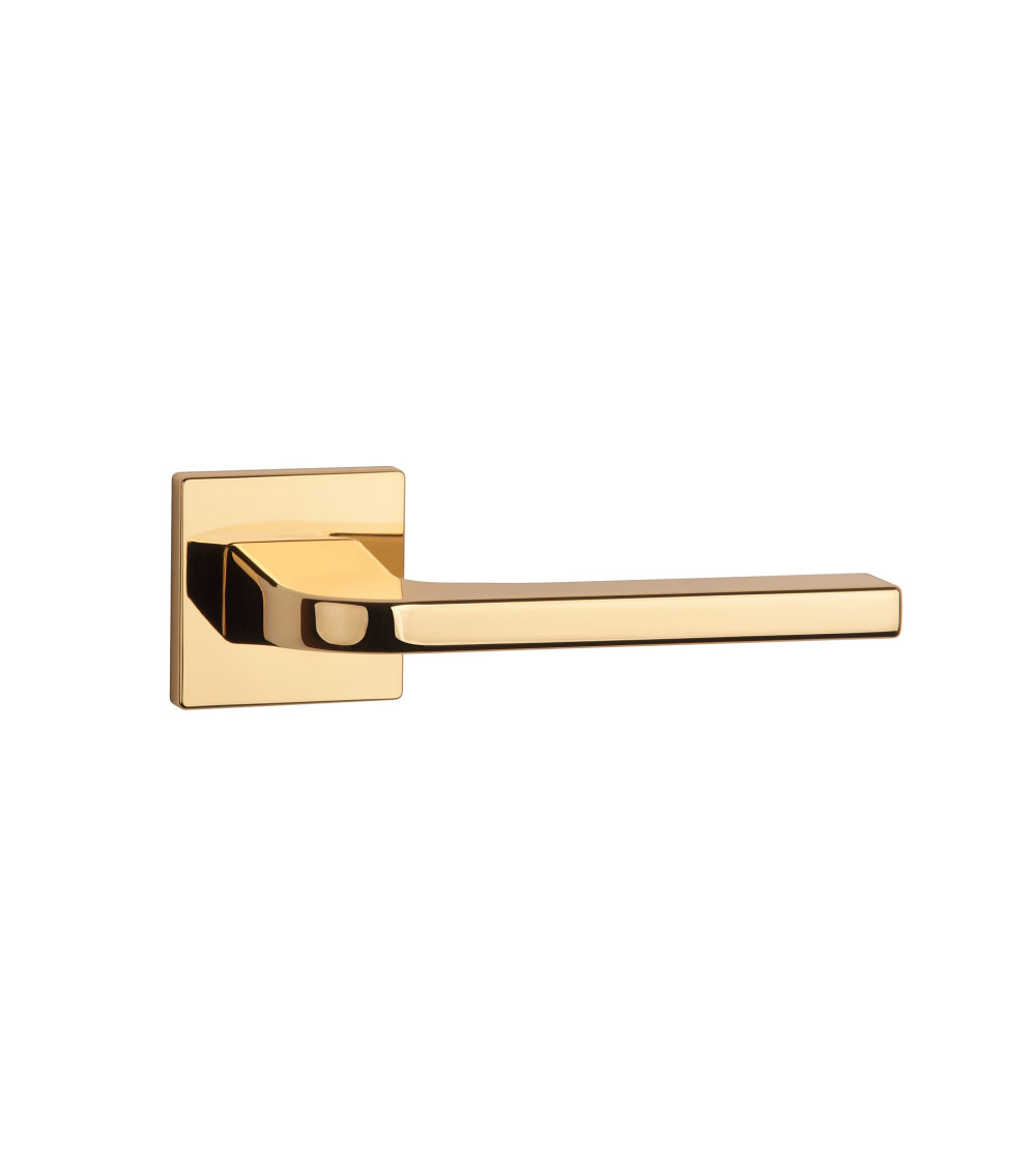 Polished brass ISMENA door handle designer handle
