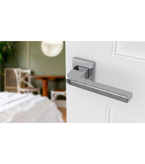 Polished chrome ISMENA door handle designer handle