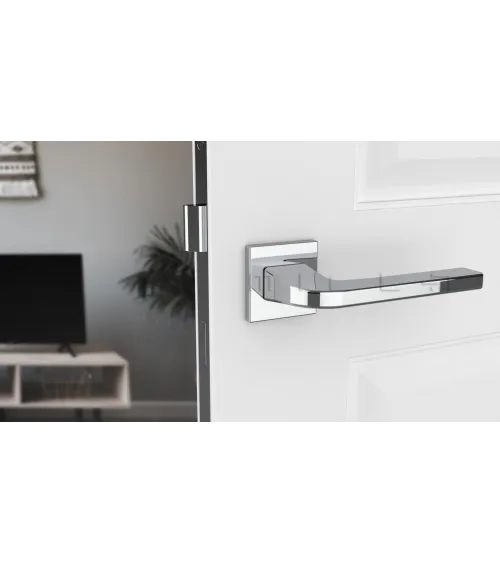 Polished chrome ISMENA door handle designer handle